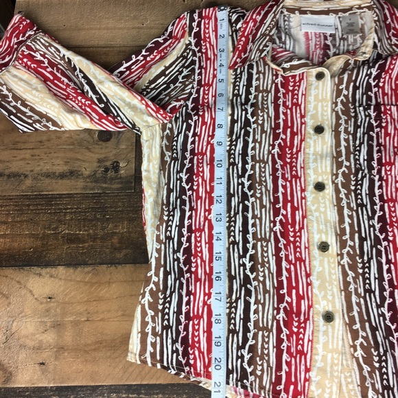 Alfred Dunner Print Button Down Top Shirt Size 8 - Picture 3 of 13